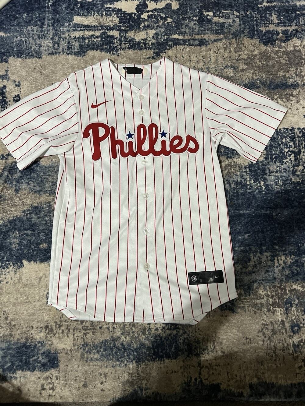 Size S-Mens Nike Philadelphia Phillies Bryce Harper Home Jersey Adult Stitched